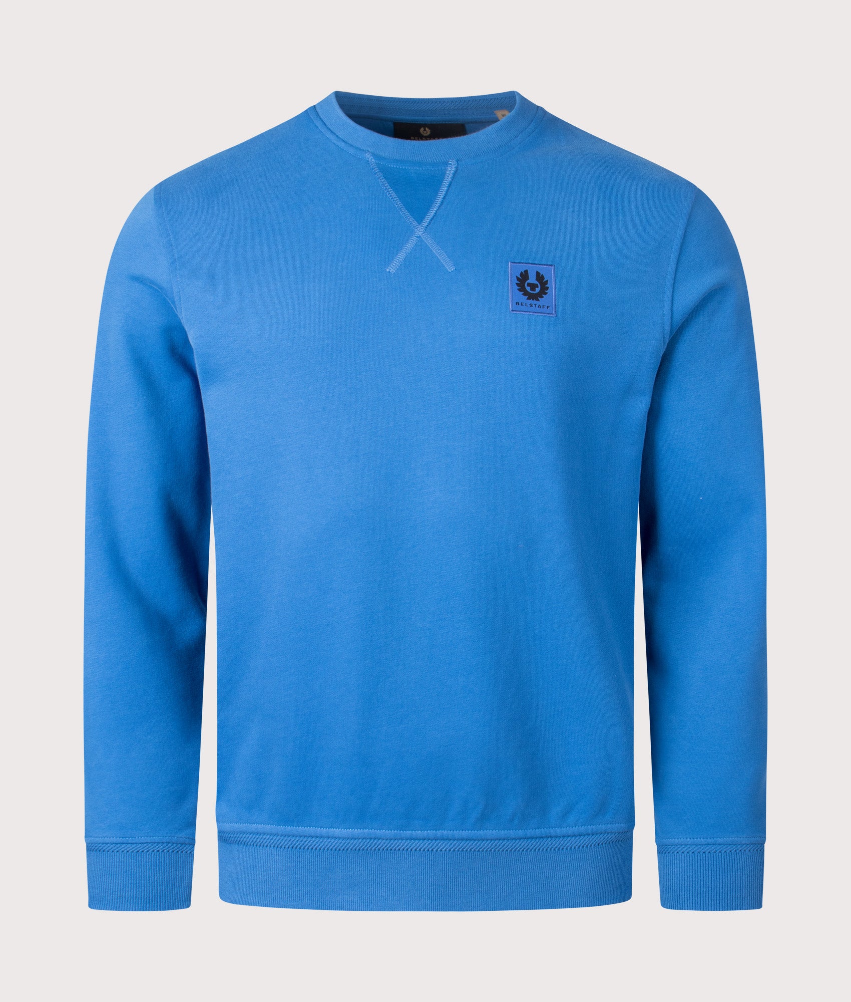 Belstaff Sweatshirt in Marine Blue at EQVVS Menswear. Front shot.