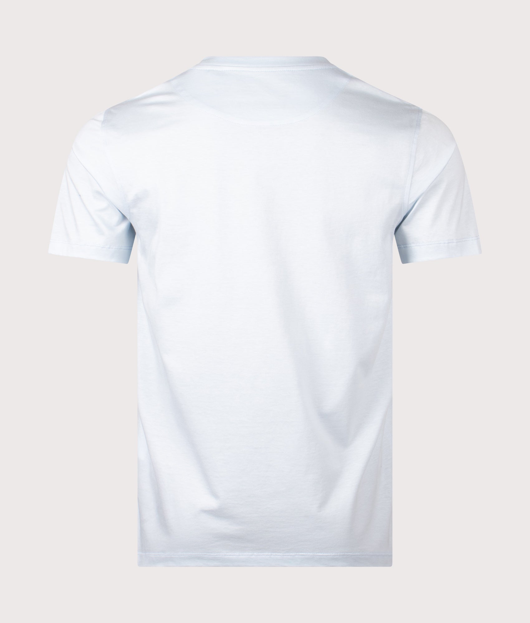 Belstaff Steel T-Shirt in Sky Blue at EQVVS Menswear. Back shot.