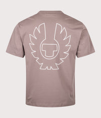 Relaxed loose fit Border T-Shirt: Asphalt 