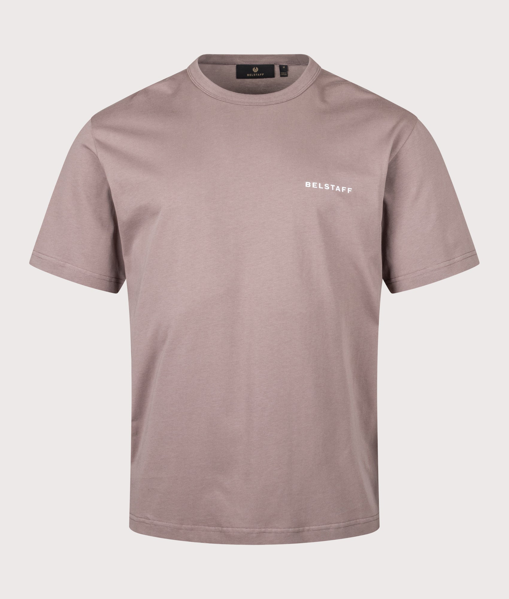 Belstaff Border T-Shirt in Asphalt at EQVVS Menswear. Front shot.