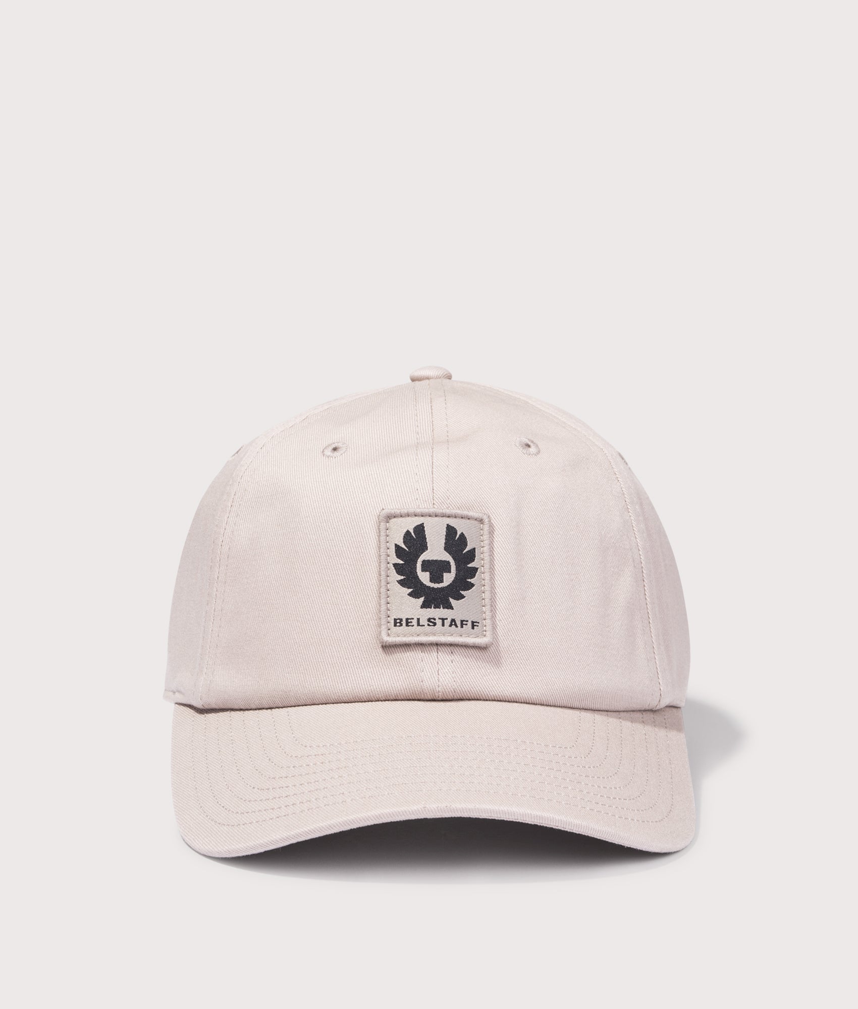 Phoenix Logo Cap in Dark Sand | 100% Cotton | Belstaff | EQVVS | Front shot 