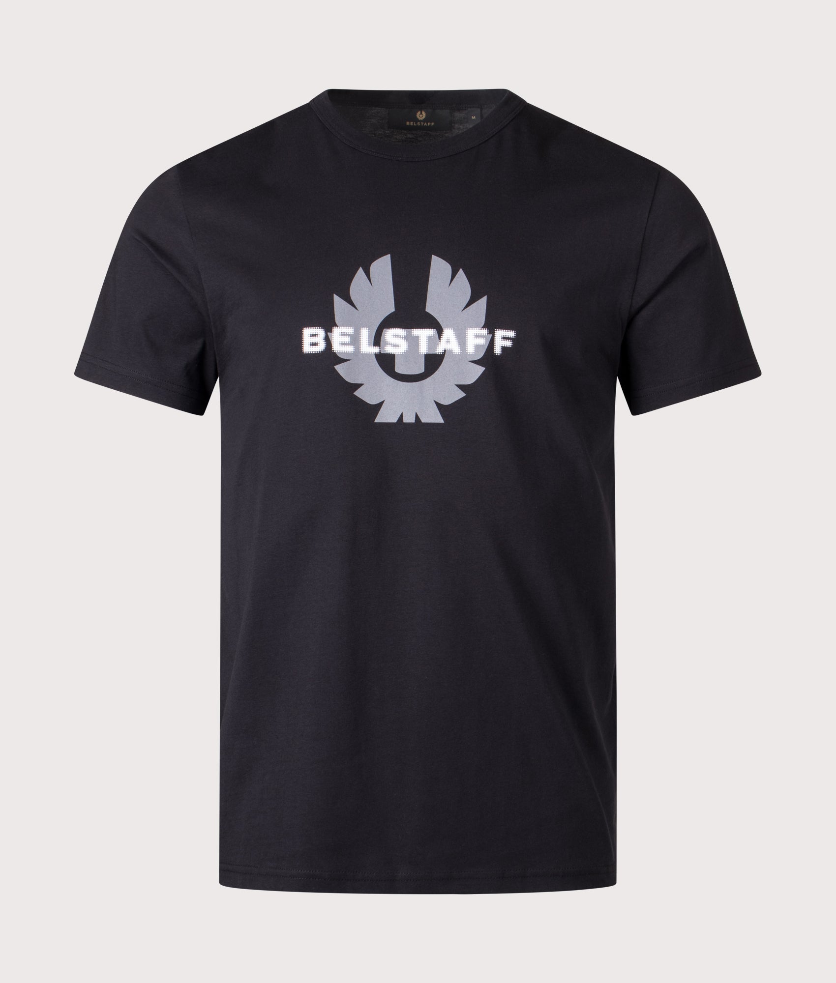 Belstaff Surface T-Shirt in Black at EQVVS Menswear. Front shot.