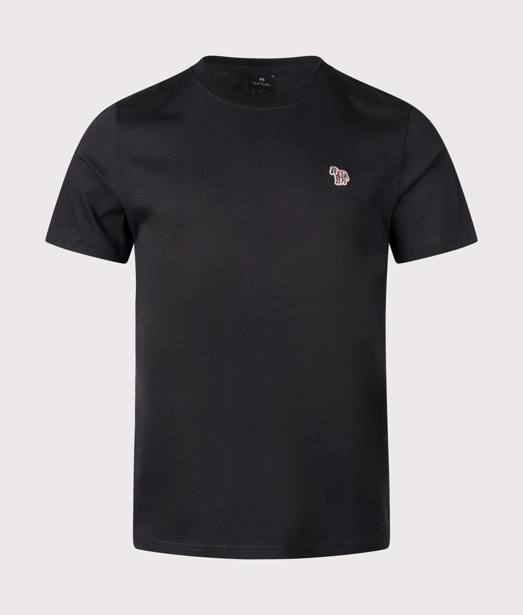 PS Paul Smith Zebra Logo T-Shirt in Black at EQVVS Menswear. Front shot.