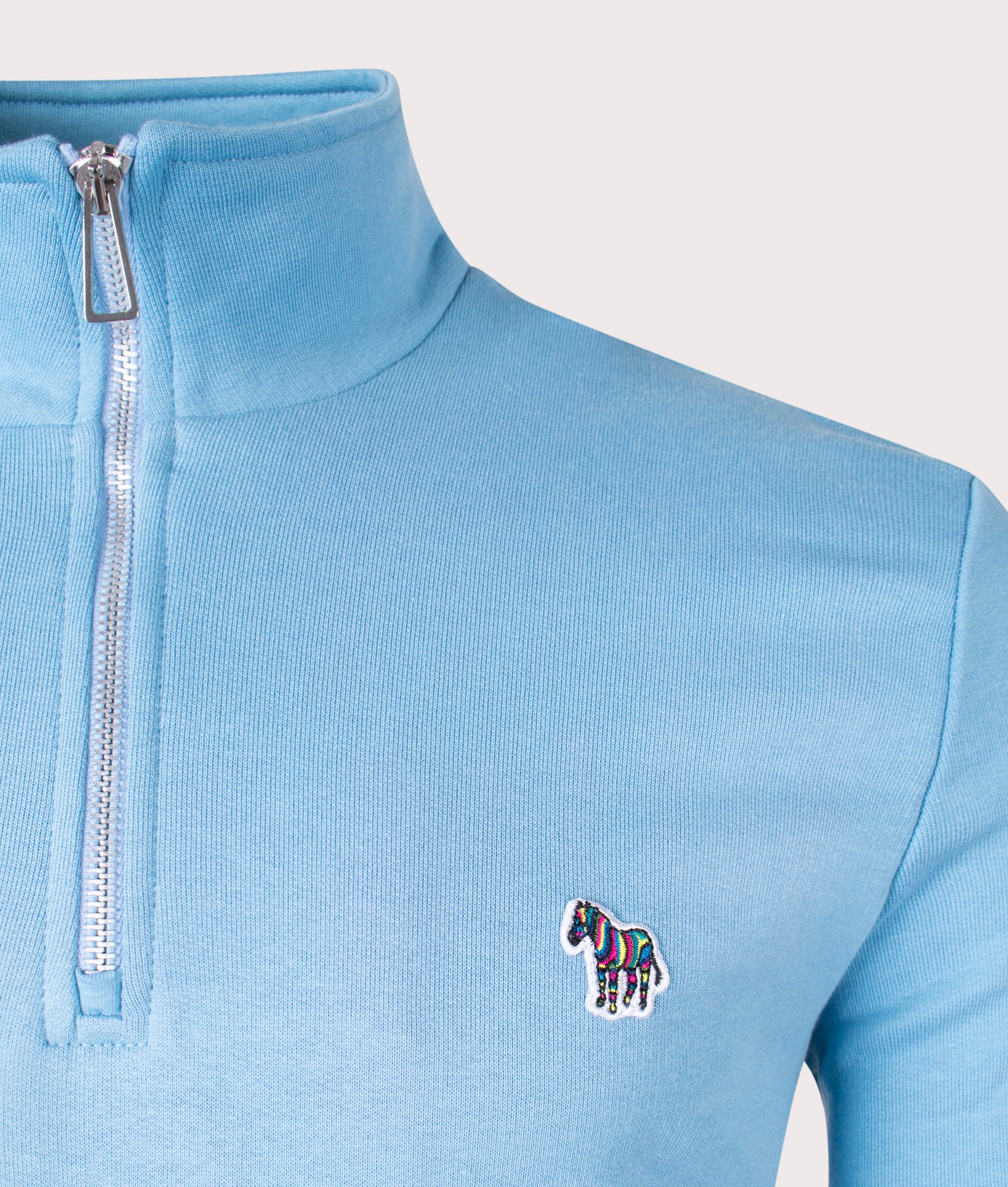 Quarter-Zip-Zebra-Logo-Sweatshirt-Blue-PS-Paul-Smith-EQVVS