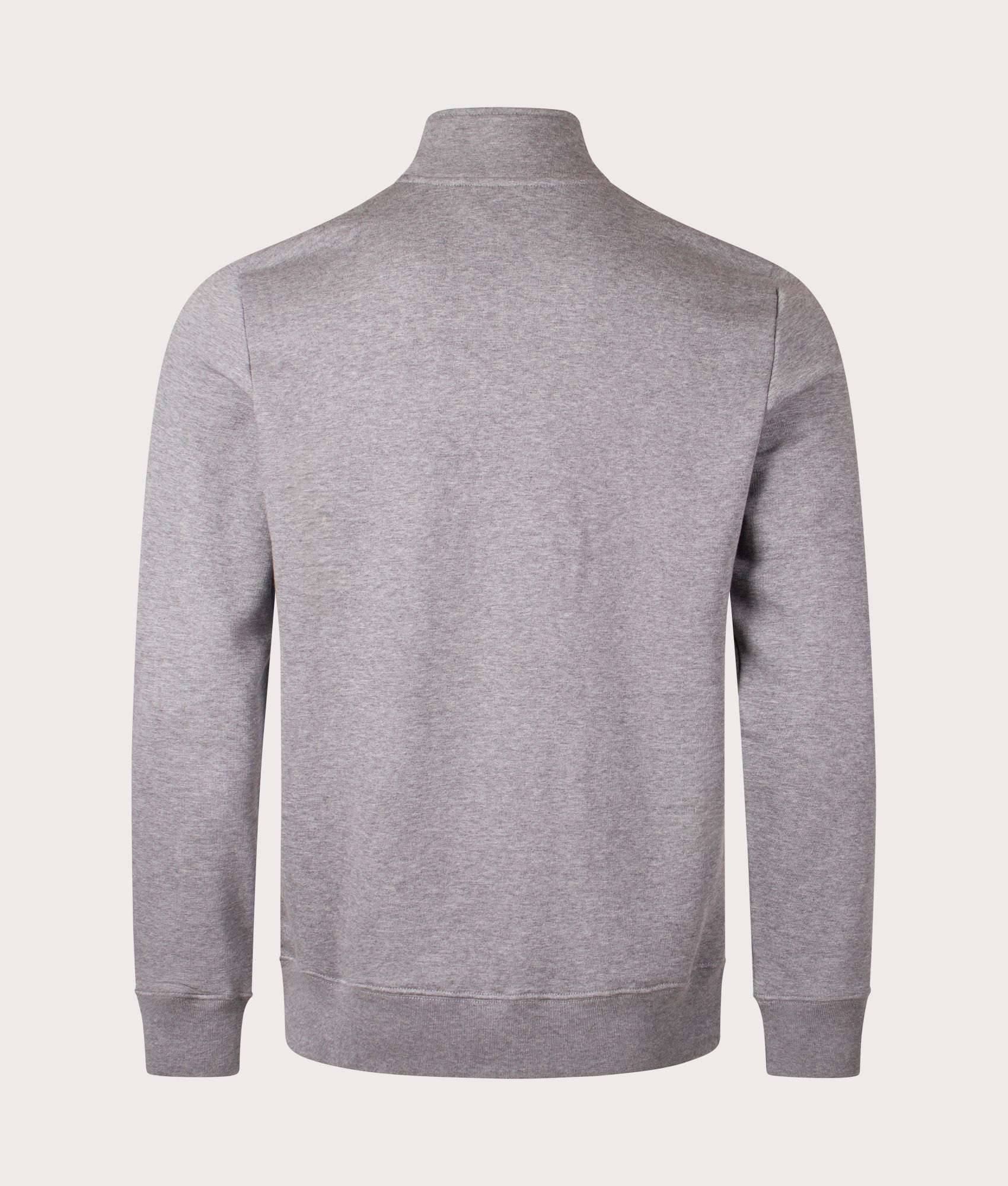 PS Paul Smith Quarter Zip Zebra Sweatshirt in Grey Melange at EQVVS Back Shot