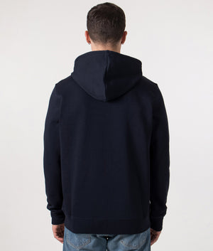 PS Paul Smith Zebra Logo Zip Through Hoodie in Dark Navy at EQVVS Back model Shot