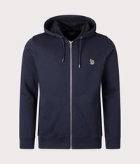 Zebra Logo Zip Through Hoodie: 49 Dark Navy 