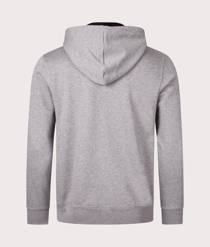 PS Paul smith Zebra Logo Zip Through Hoodie in 72 grey marl back shot at EQVVS
