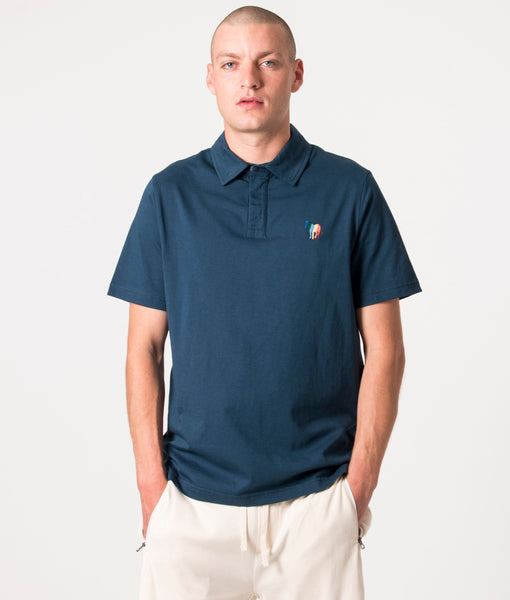 Broad Stripe Zebra Logo Polo Shirt Inky Blue | PS Paul Smith | EQVVS