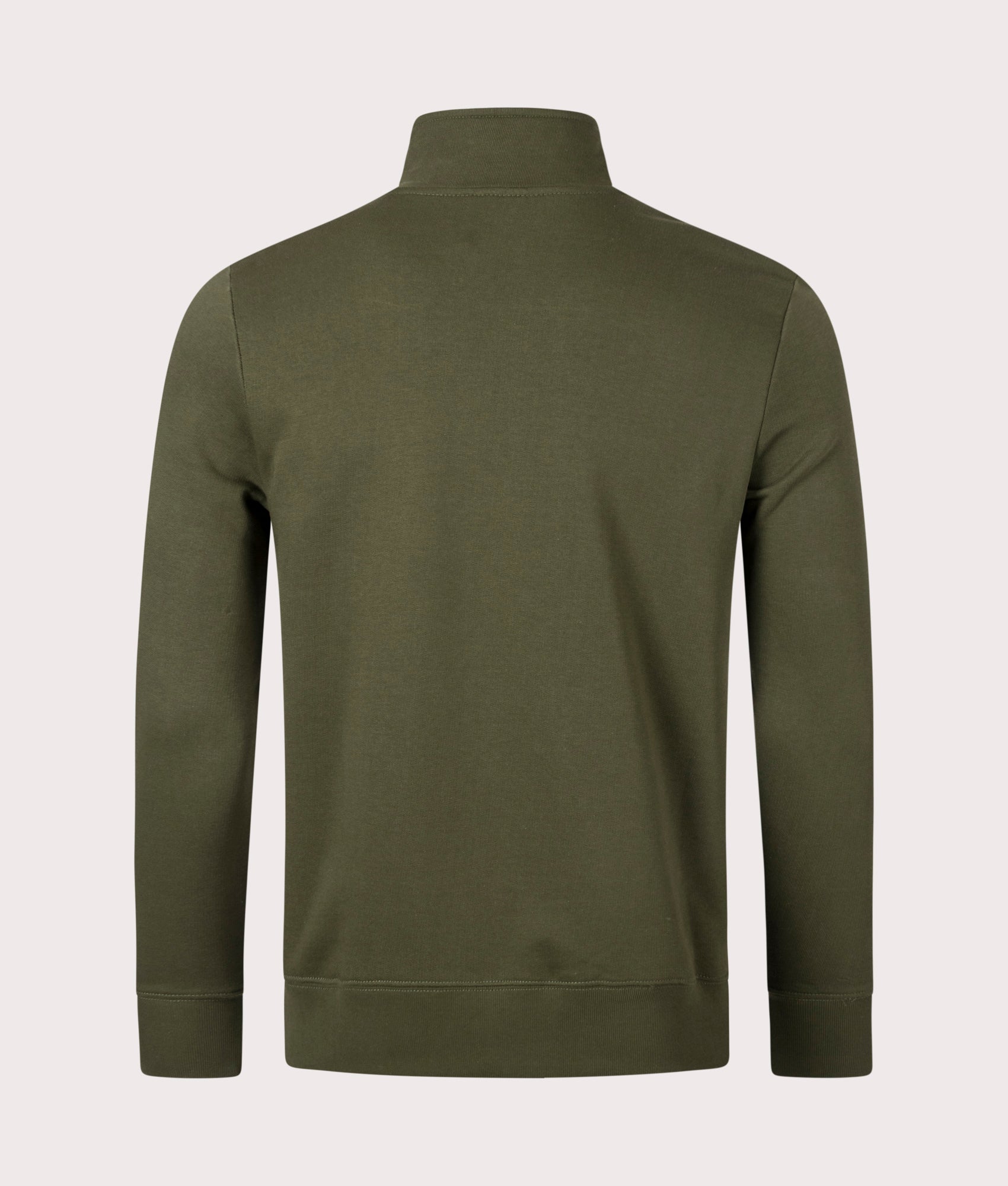 Quarter-Zip-Zebra-Motif-Sweatshirt-Military-Green-PS-Paul-Smith-EQVVS