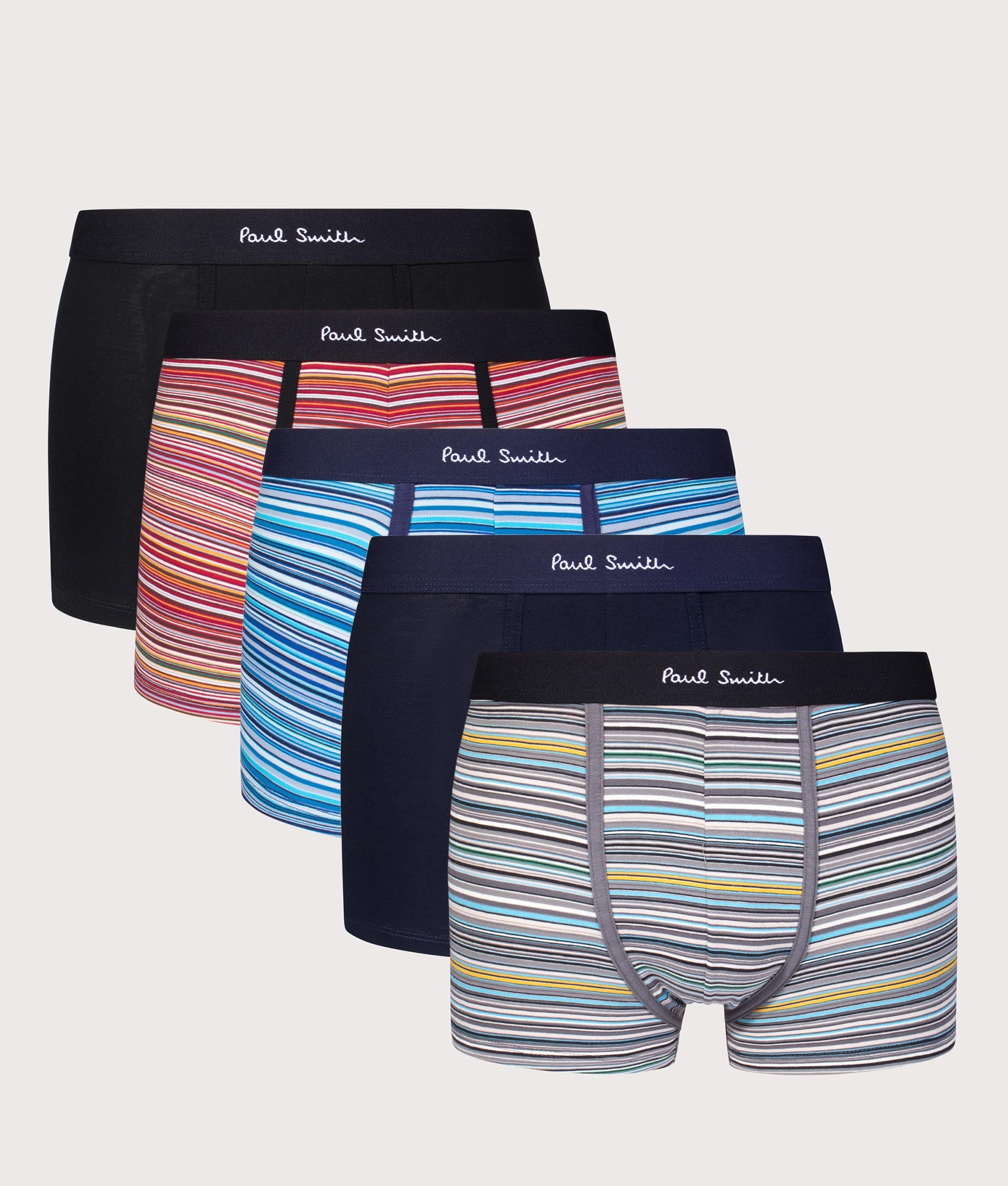 5 Pack Signature Trunks in Mixed Plate | PS Paul Smith | EQVVS | Front shot 