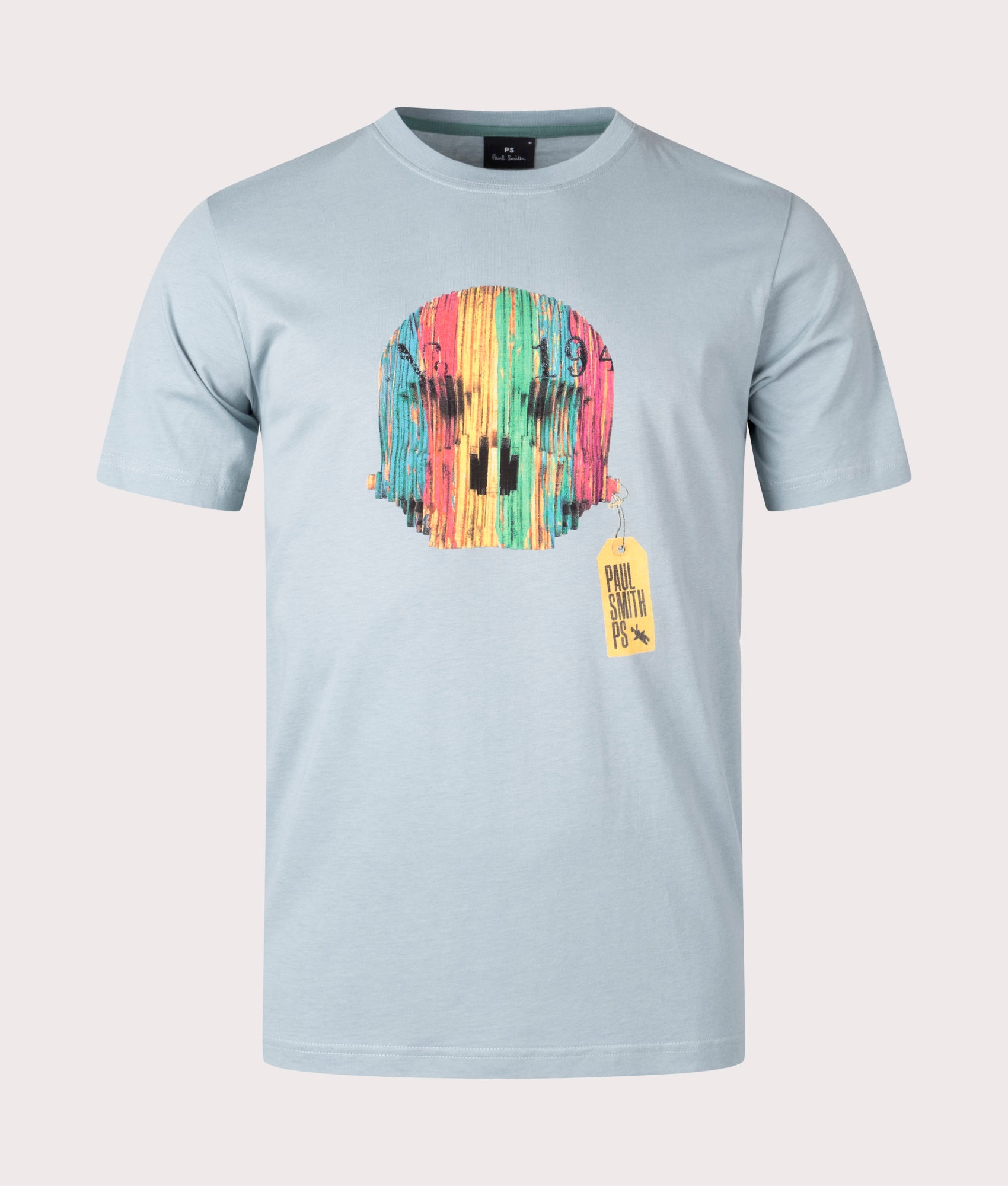 Wooden-Skull-T-Shirt-Greyish-Blue-PS-Paul-Smith-EQVVS