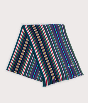 Spectrum-Stripe-Scarf-Petrol-Green-PS-Paul-Smith-EQVVS