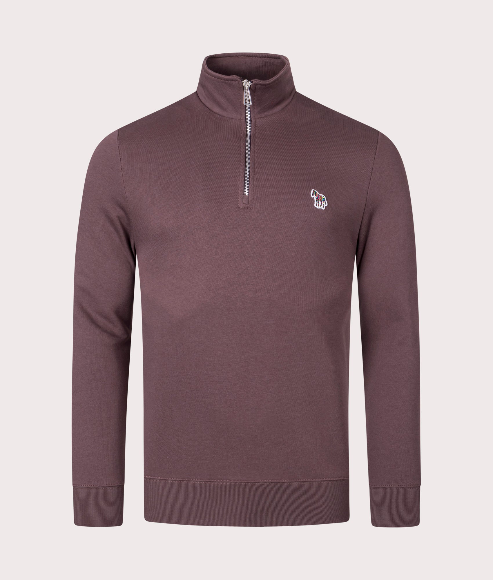 Quarter-Zip-Zebra-Motif-Sweatshirt-Light-Purple-PS-Paul-Smith-EQVVS