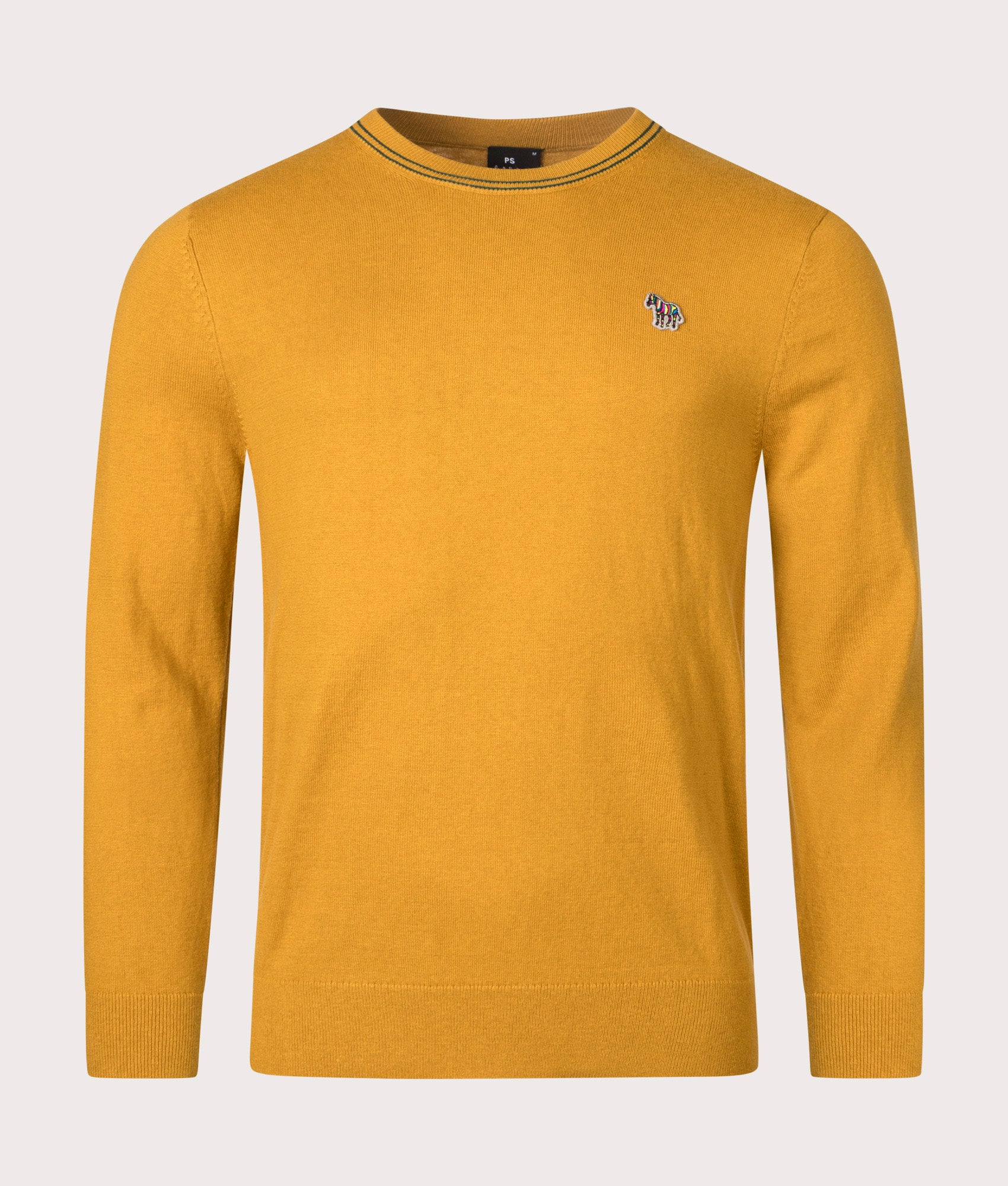 Twin-Stripe-Zebra-Logo-Jumper-Ochre-Yellow-PS-Paul-Smith-EQVVS