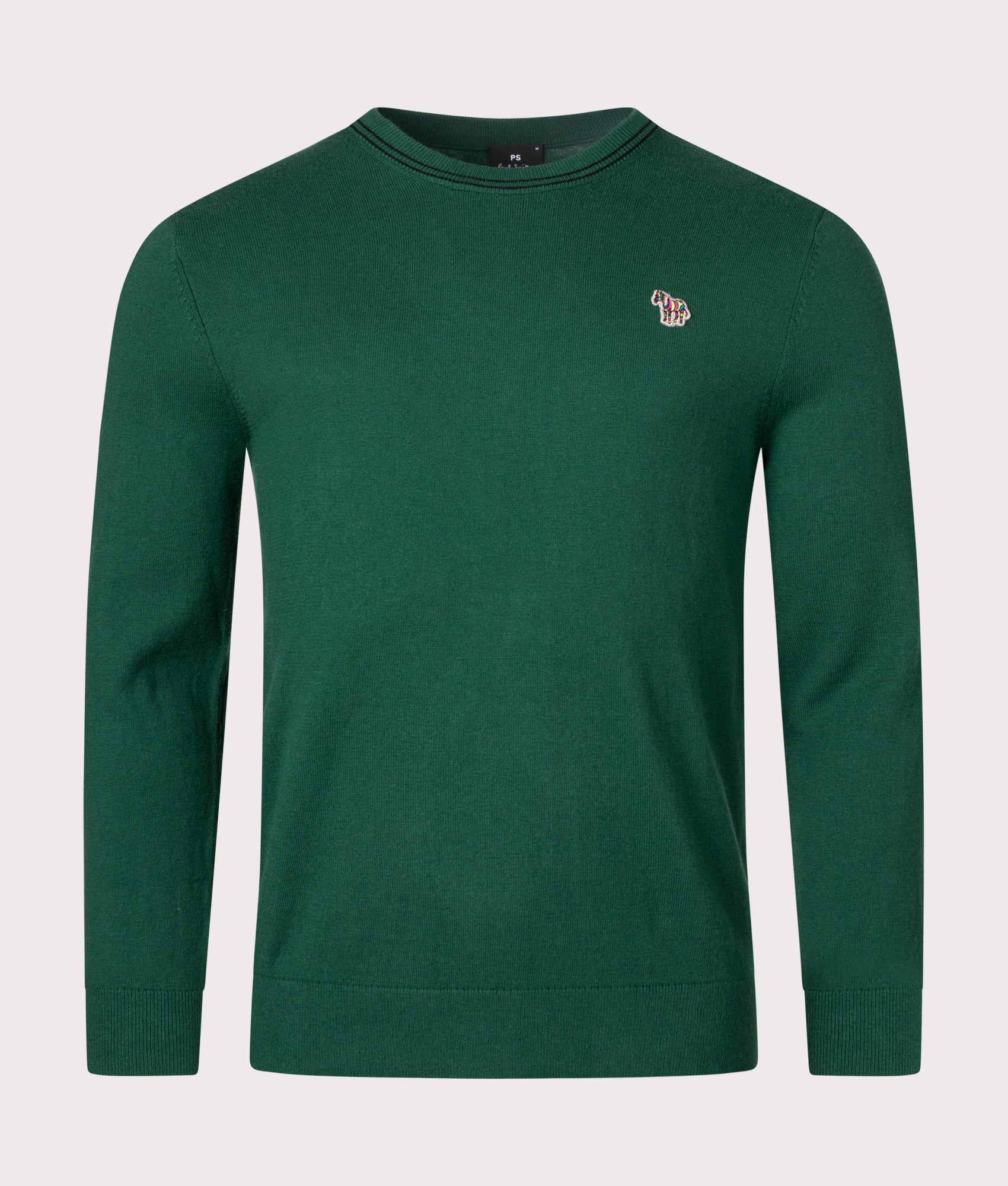 Twin-Stripe-Zebra-Logo-Jumper-Bottle-Green-PS-Paul-Smith-EQVVS