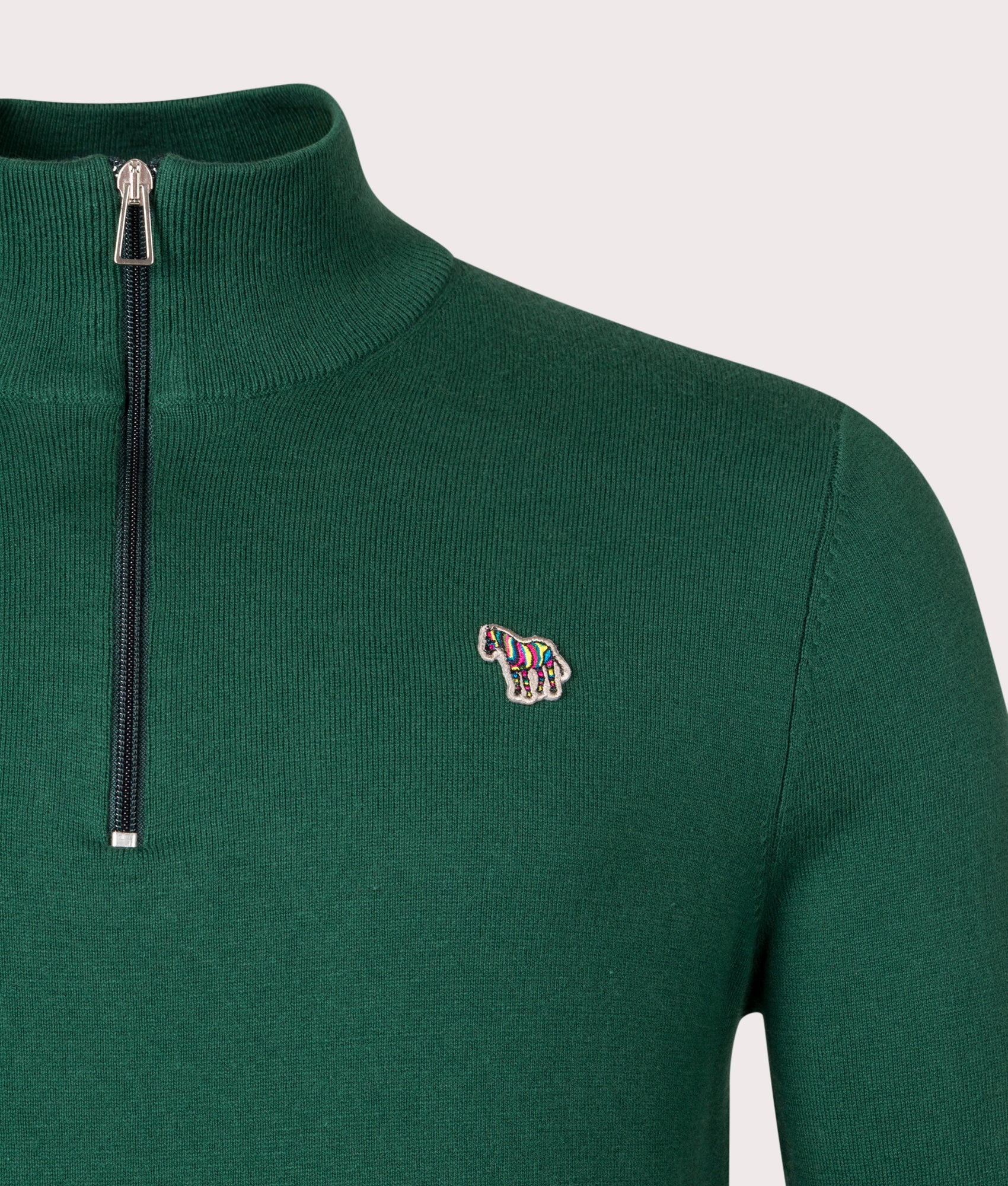 Quarter-Zip-Zebra-Bad-Bottle-Green-Sweatshirt-PS-Paul-Smith-EQVVS