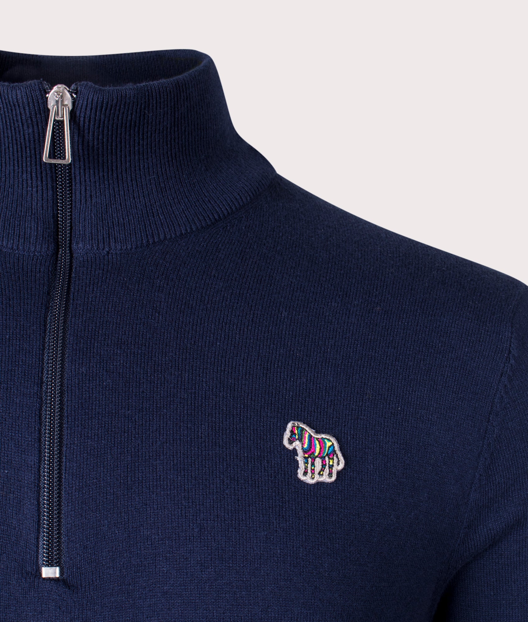 Quarter-Zip-Zebra-Bad-Very-Dark-Navy-Sweatshirt-PS-Paul-Smith-EQVVS