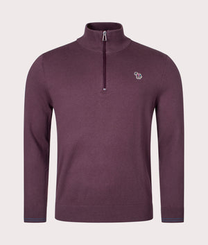 Quarter-Zip-Zebra-Bad-Very-Dark-Purple-Sweatshirt-PS-Paul-Smith-EQVVS