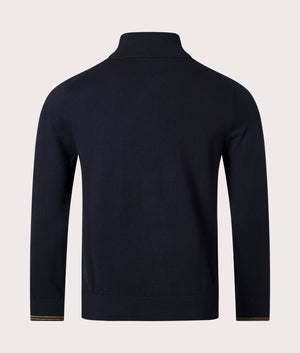 Quarter Zip Zebra Badge Jumper Black PS Paul Smith Back