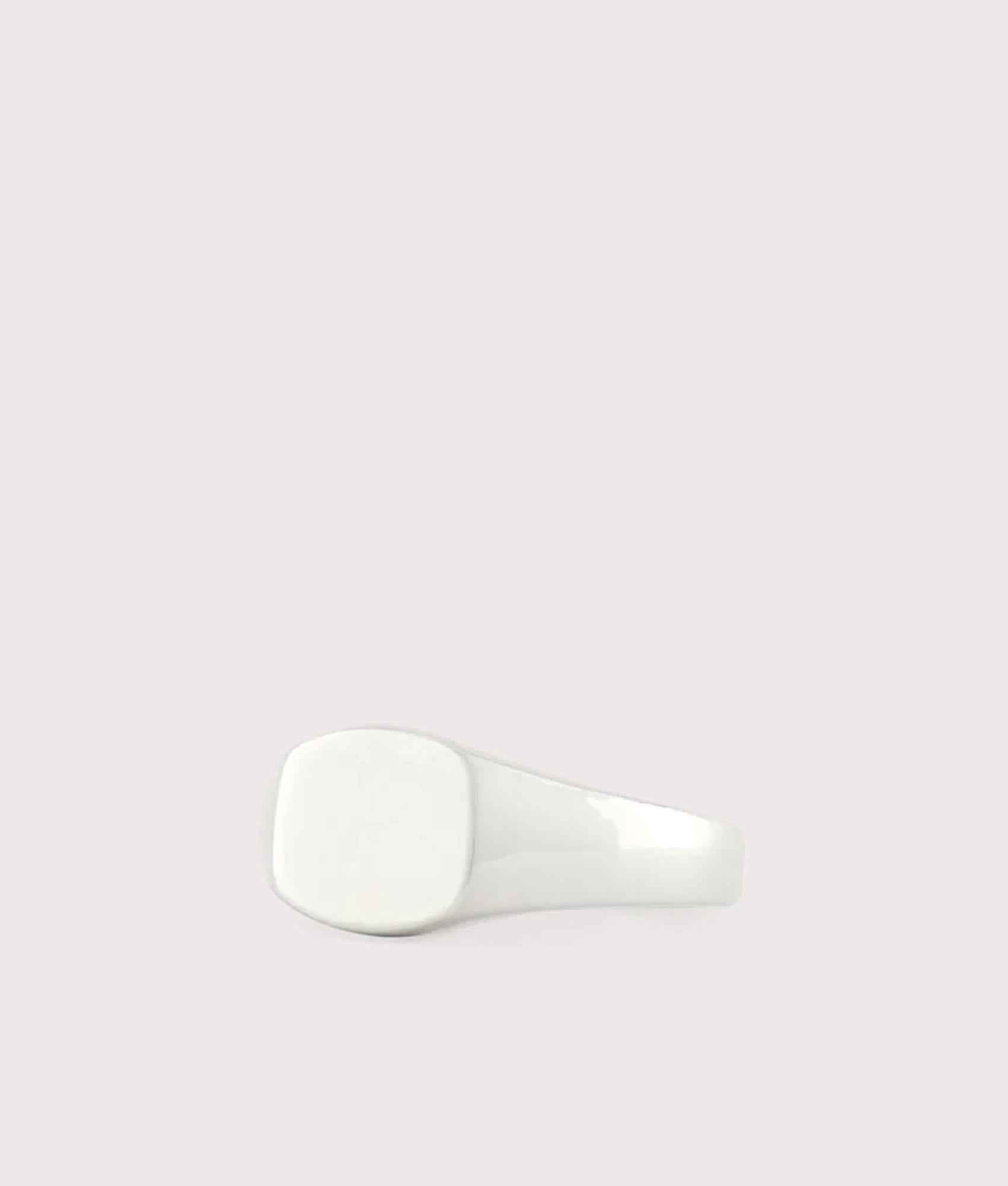 Serge DeNimes, Silver Signet Ring, Eqvvs Menswear, side shot angle