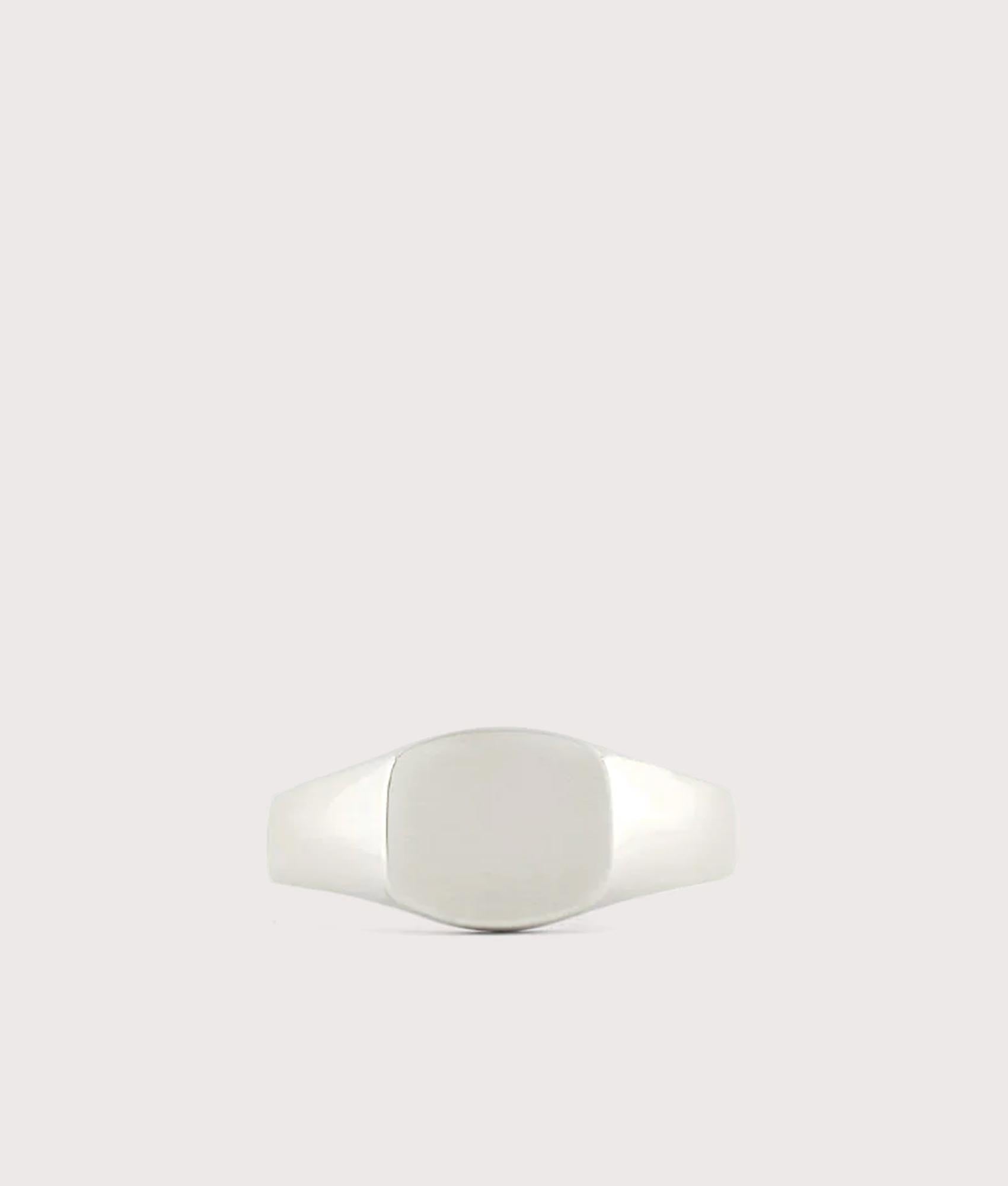 Serge DeNimes, Silver Signet Ring, Eqvvs Menswear, front shot