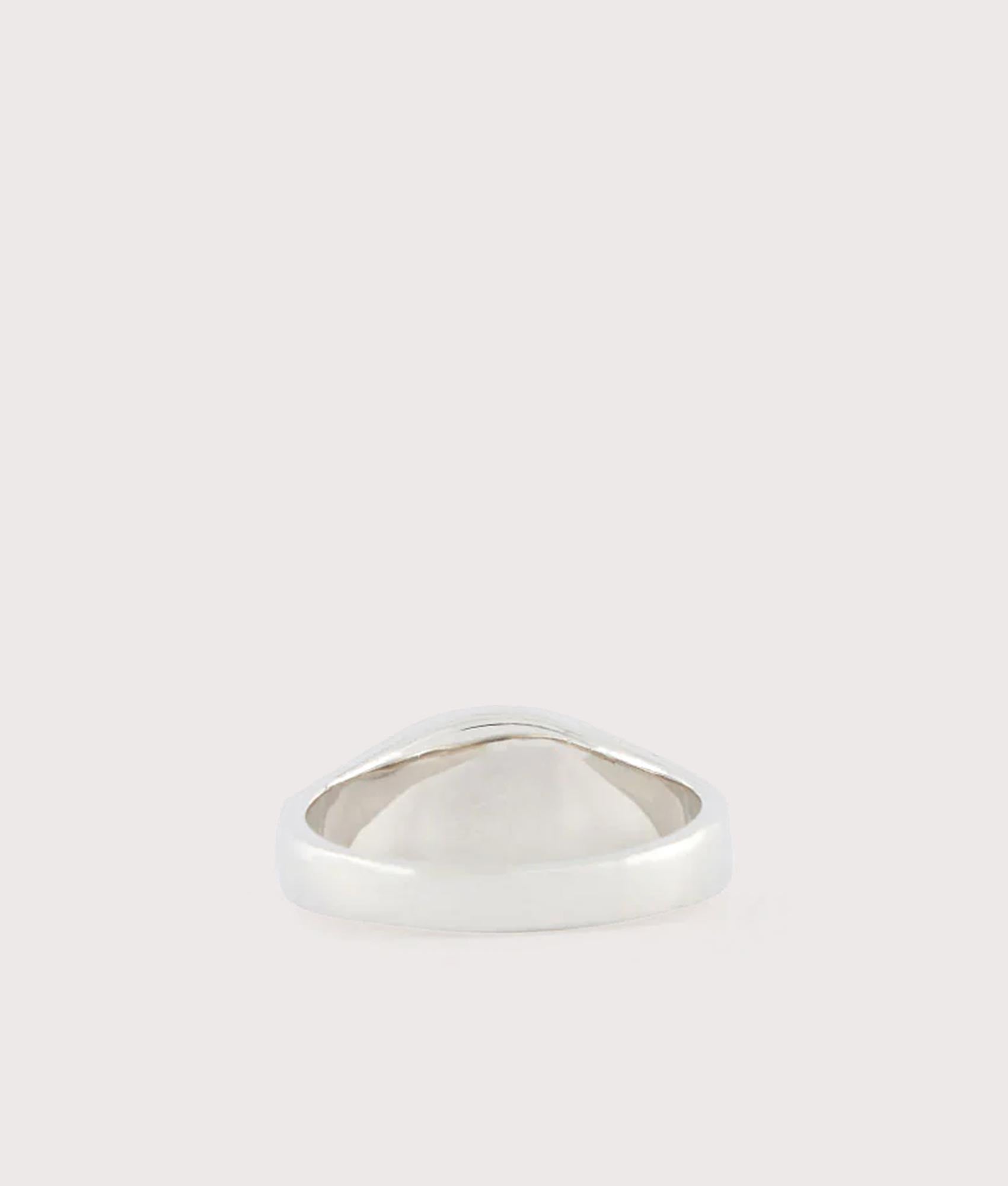 Serge DeNimes, Silver Signet Ring, Eqvvs Menswear, back shot