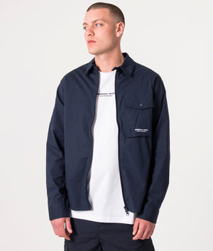 Zip-Through-Gaberdine-Overshirt-Navy-Marshall-Artist-EQVVS