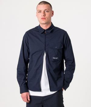 Zip-Through-Gaberdine-Overshirt-Navy-Marshall-Artist-EQVVS
