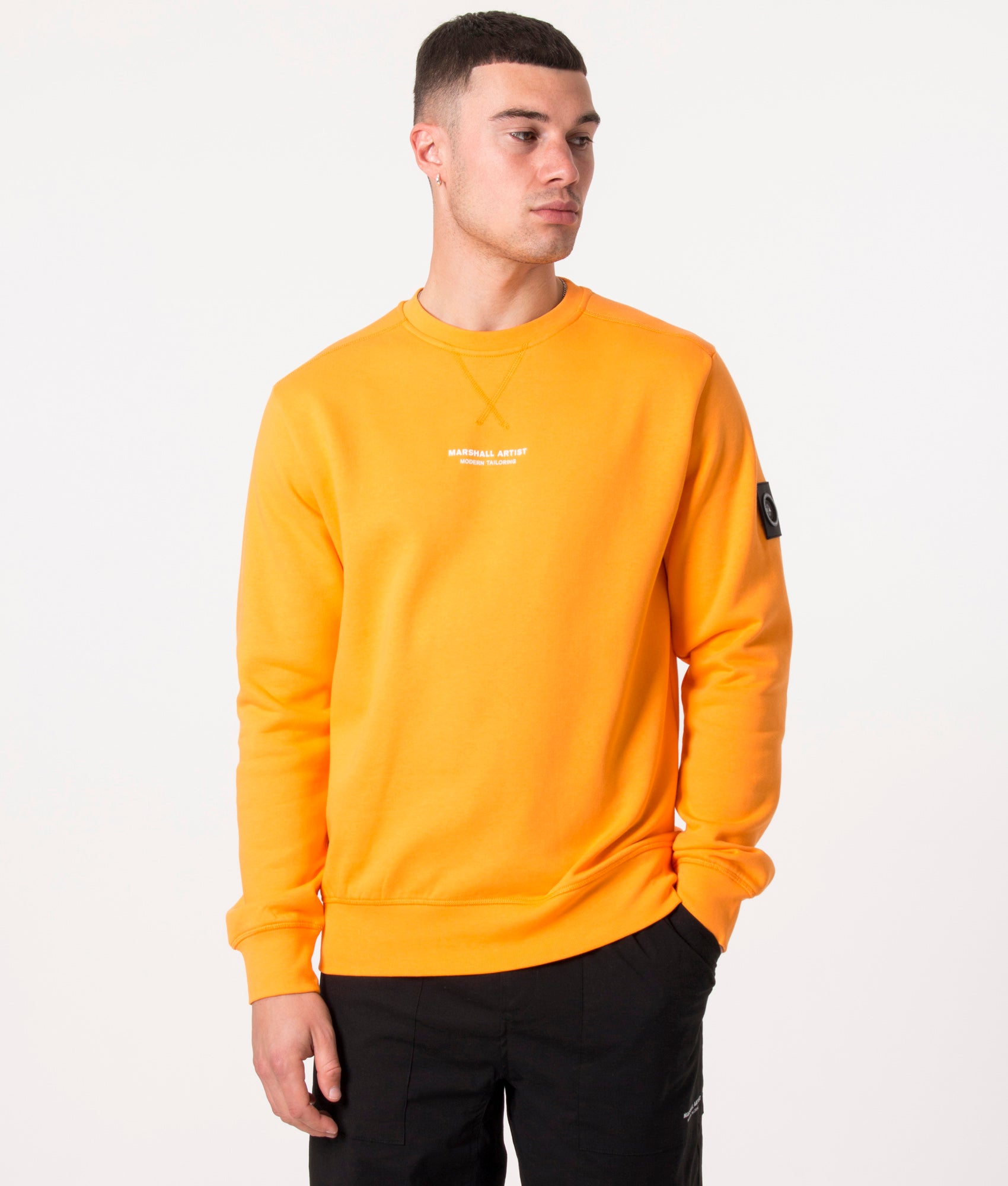 Siren-Crew-Neck-Sweatshirt-Lumo-Orange-Marshall-Artist-EQVVS 