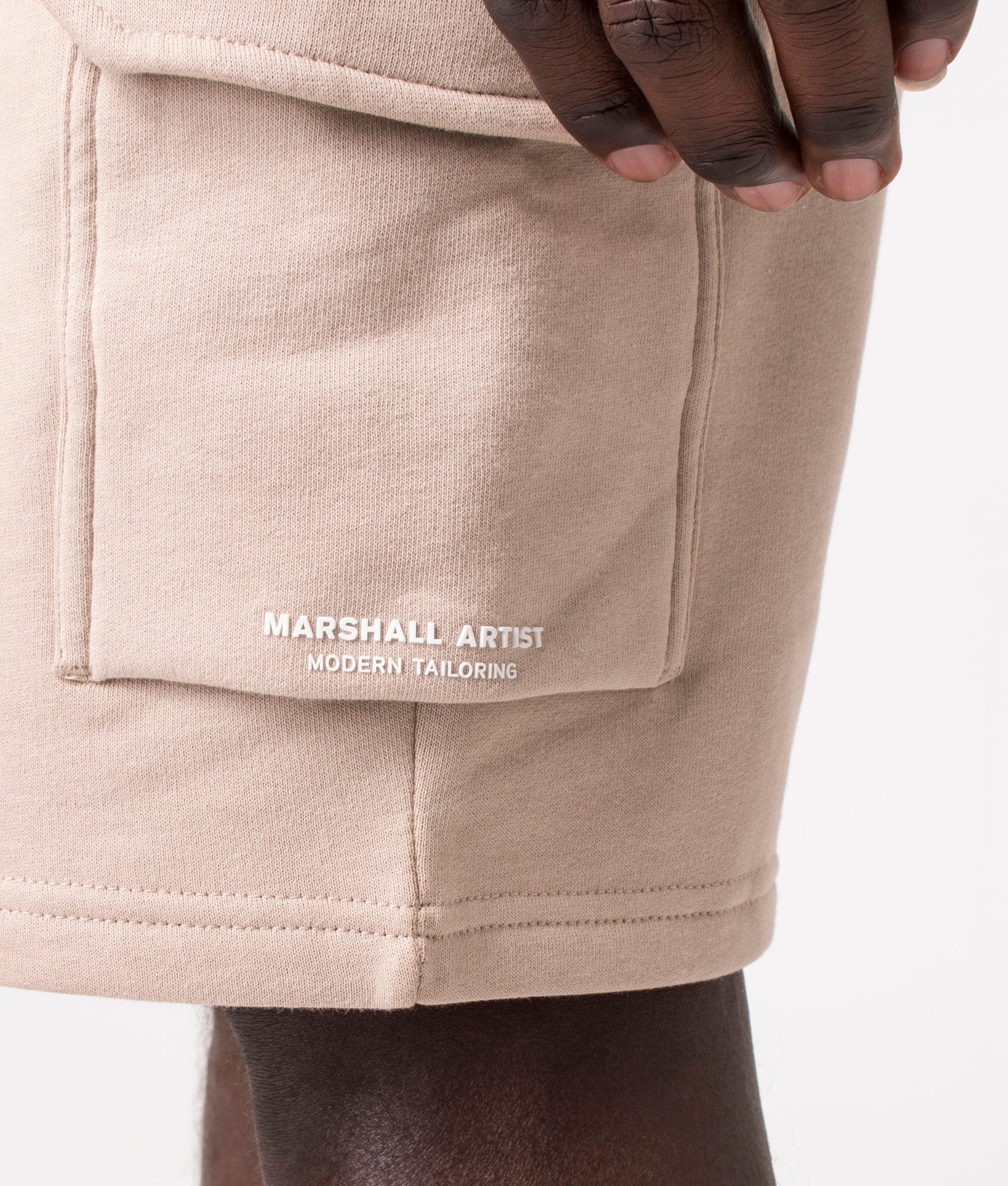 Regular-Fit-Siren-Cargo-Sweat-Shorts-Sandstone-Marshall-Artist-EQVVS