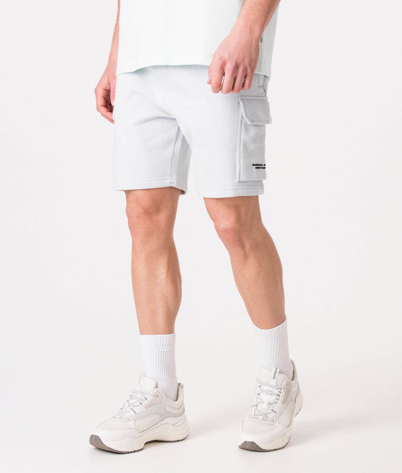 Regular-Fit-Siren-Cargo-Sweat-Shorts-Dolphin-Grey-Marshall-Artist-EQVVS
