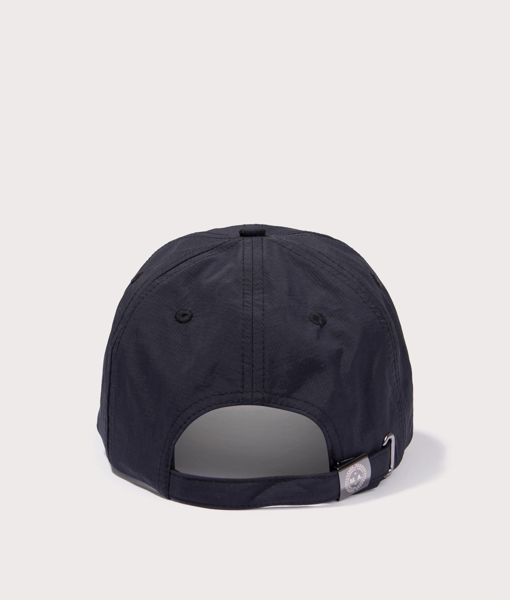 Siren Nylon Ripstop Cap in Black by Marshall Artist. EQVVS Back Angle Shot.