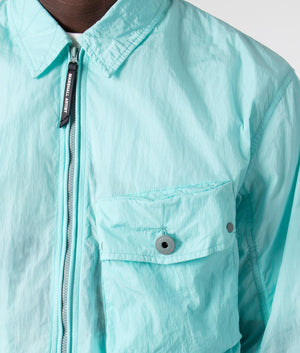 Krinkle-Nylon-Pocket-Overshirt-Cyan-Marshall-Artist-EQVVS