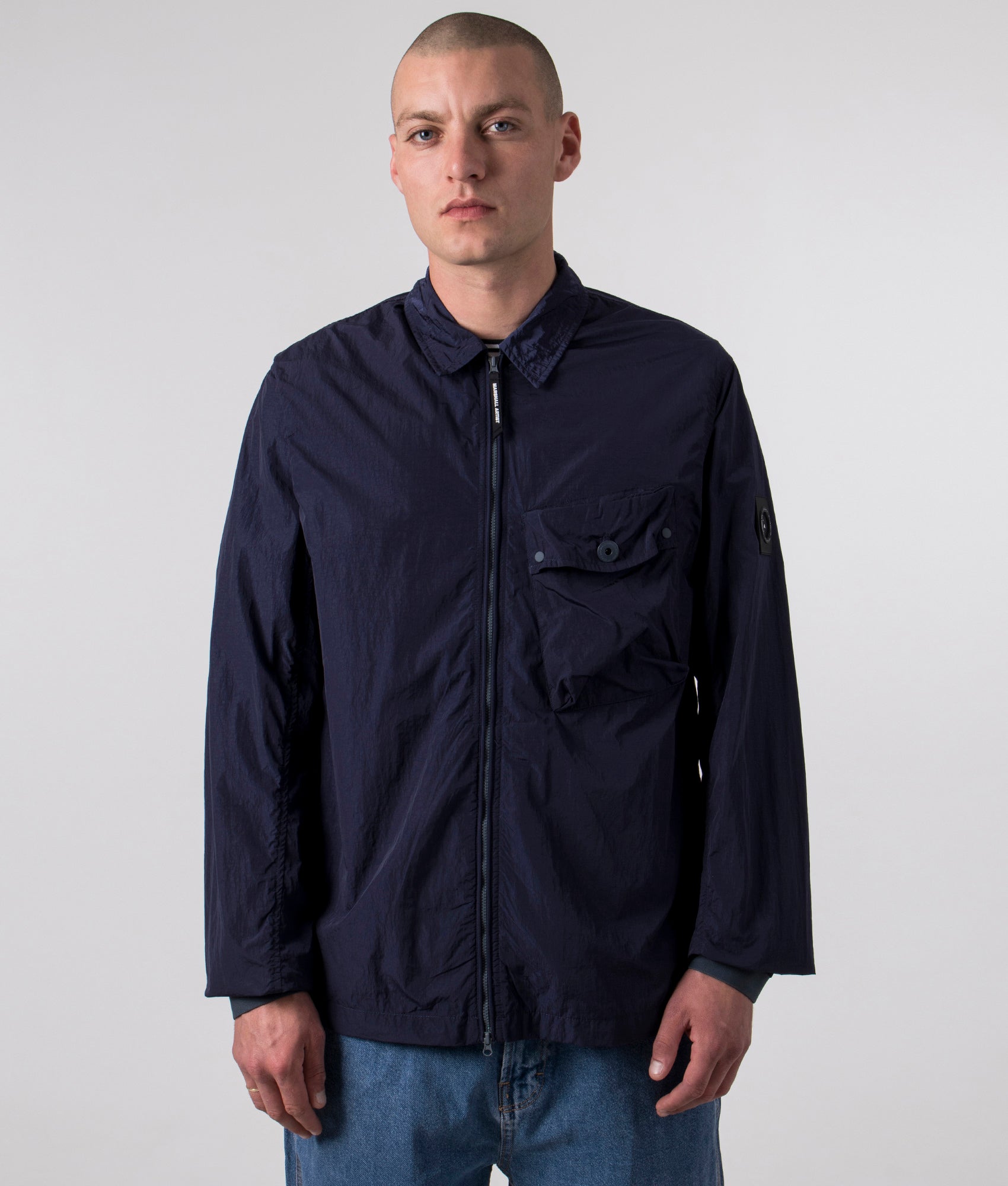Krinkle-Nylon-Pocket-Overshirt-Navy-Marshall-Artist-EQVVS