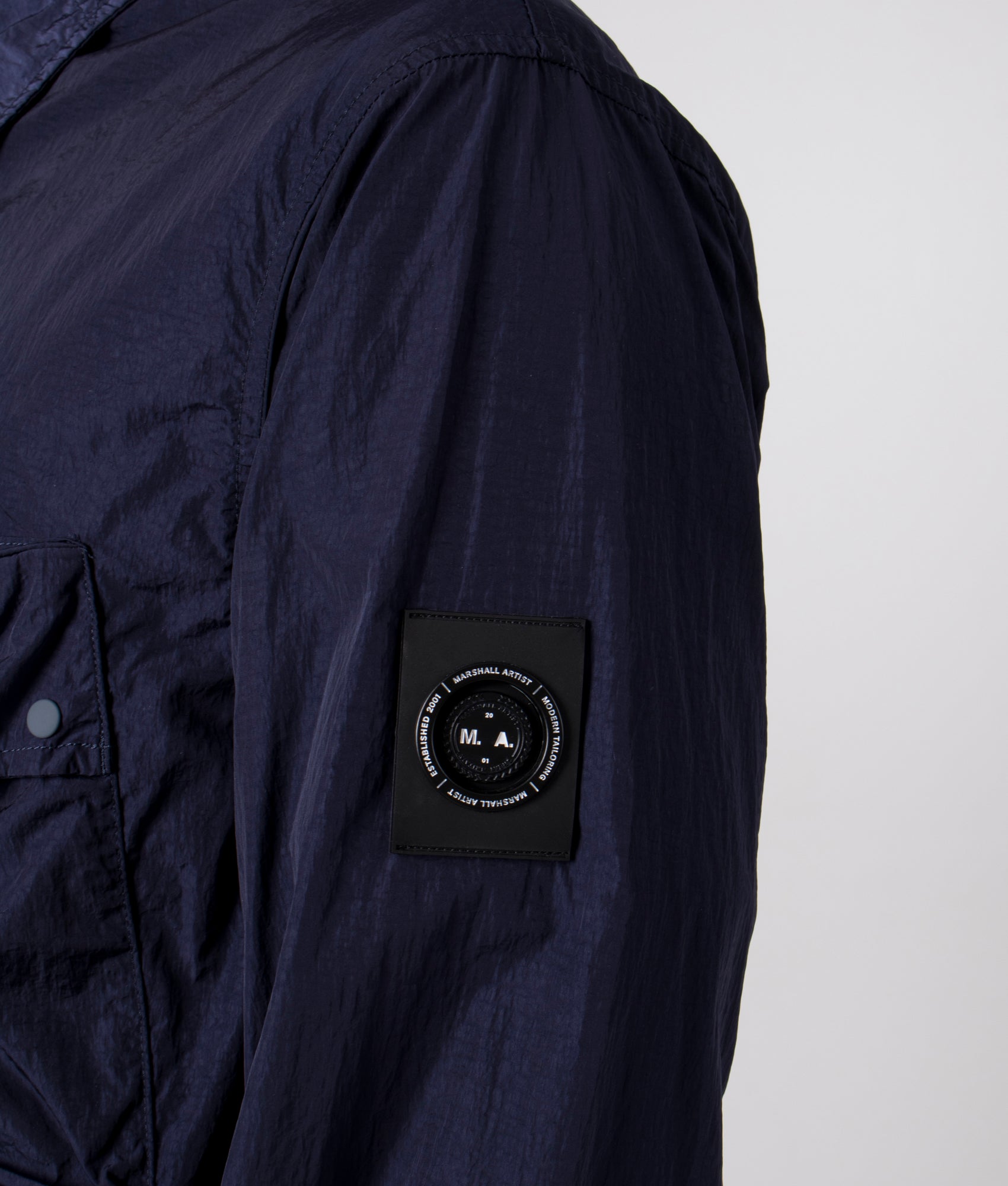 Krinkle-Nylon-Pocket-Overshirt-Navy-Marshall-Artist-EQVVS