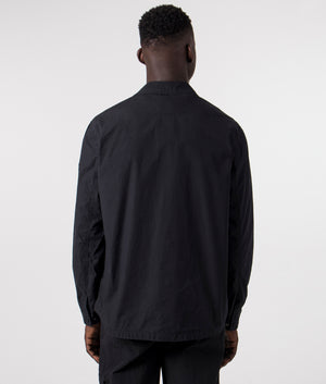 Slim Fit Parachute Cotton Overshirt in Black | Marshall Artist | EQVVS
