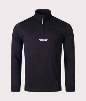 Quarter-Zip-Injection-Sweatshirt-Black-Marshall-Artist-EQVVS