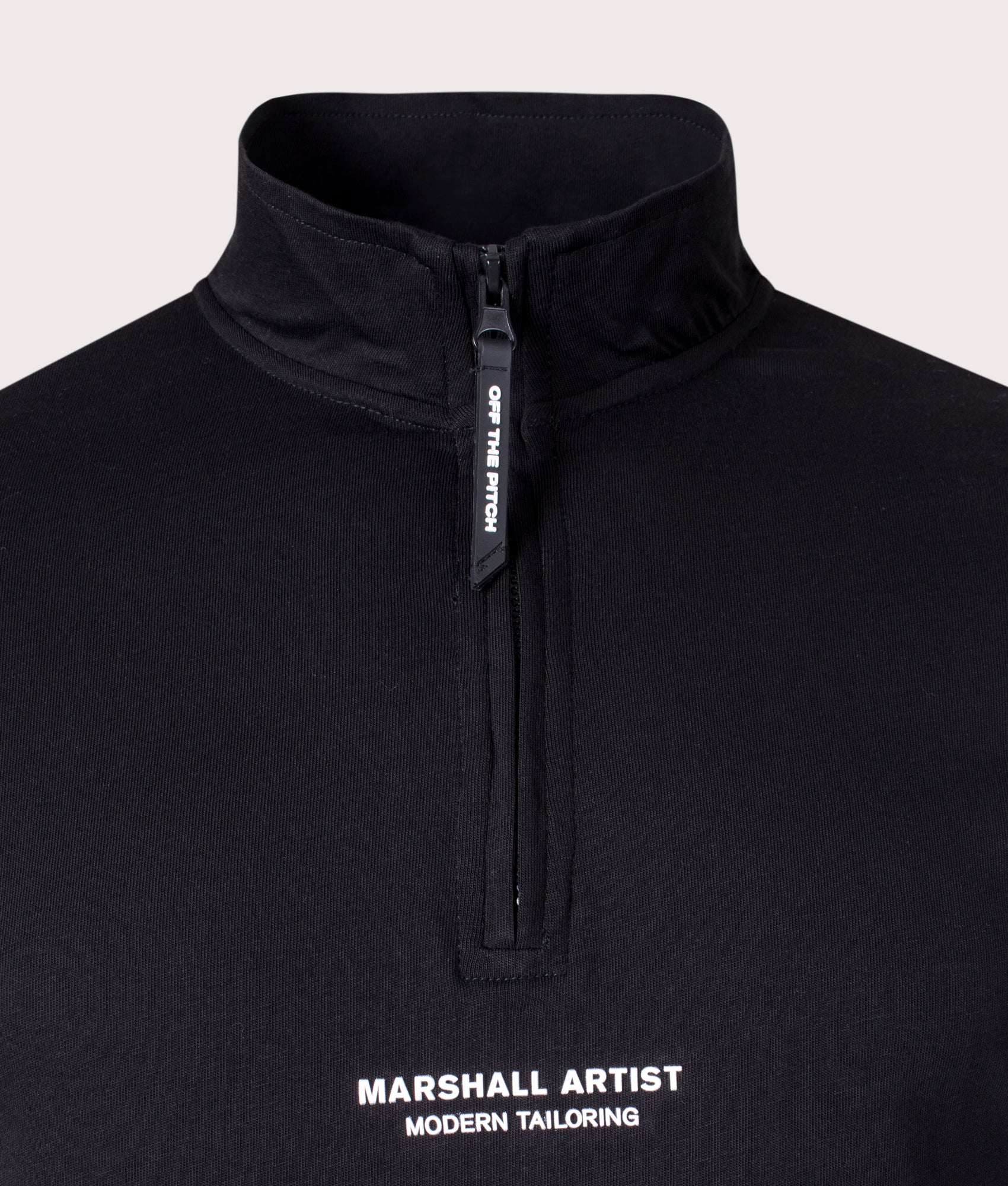 Quarter-Zip-Injection-Sweatshirt-Black-Marshall-Artist-EQVVS