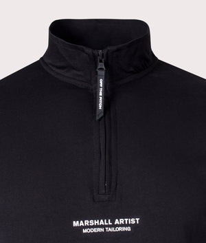 Quarter-Zip-Injection-Sweatshirt-Black-Marshall-Artist-EQVVS