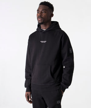 Relaxed-Fit-Siren-Overhead-Hoodie-001-Black-Marshall-Artist-EQVVS