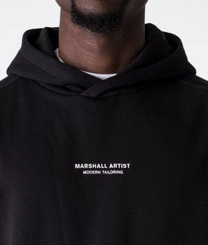 Relaxed-Fit-Siren-Overhead-Hoodie-001-Black-Marshall-Artist-EQVVS