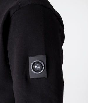 Siren-Quarter-Zip-Sweatshirt-Black-Marhsall-Artist-EQVVS-Detail-Image