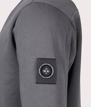 Relaxed-Fit-Siren-Crew-Neck-Sweatshirt-Gull-Grey-Marshall-Artist-EQVVS-Detail-Image 