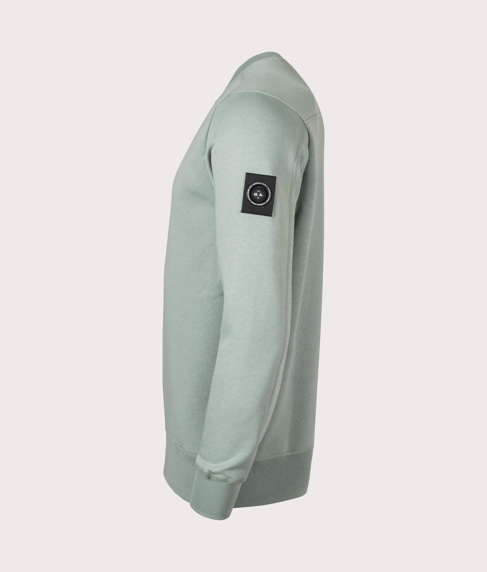 Relaxed-Fit-Siren-Crew-Neck-Sweatshirt-Oxide-Green-Marshall-Artist-EQVVS-Side-Image