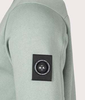 Relaxed-Fit-Siren-Crew-Neck-Sweatshirt-Oxide-Green-Marshall-Artist-EQVVS-Detail-Image