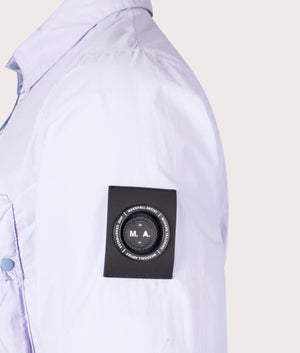 Tonaro Overshirt in Lilac by Marshall Artist. EQVVS Detail Shot.