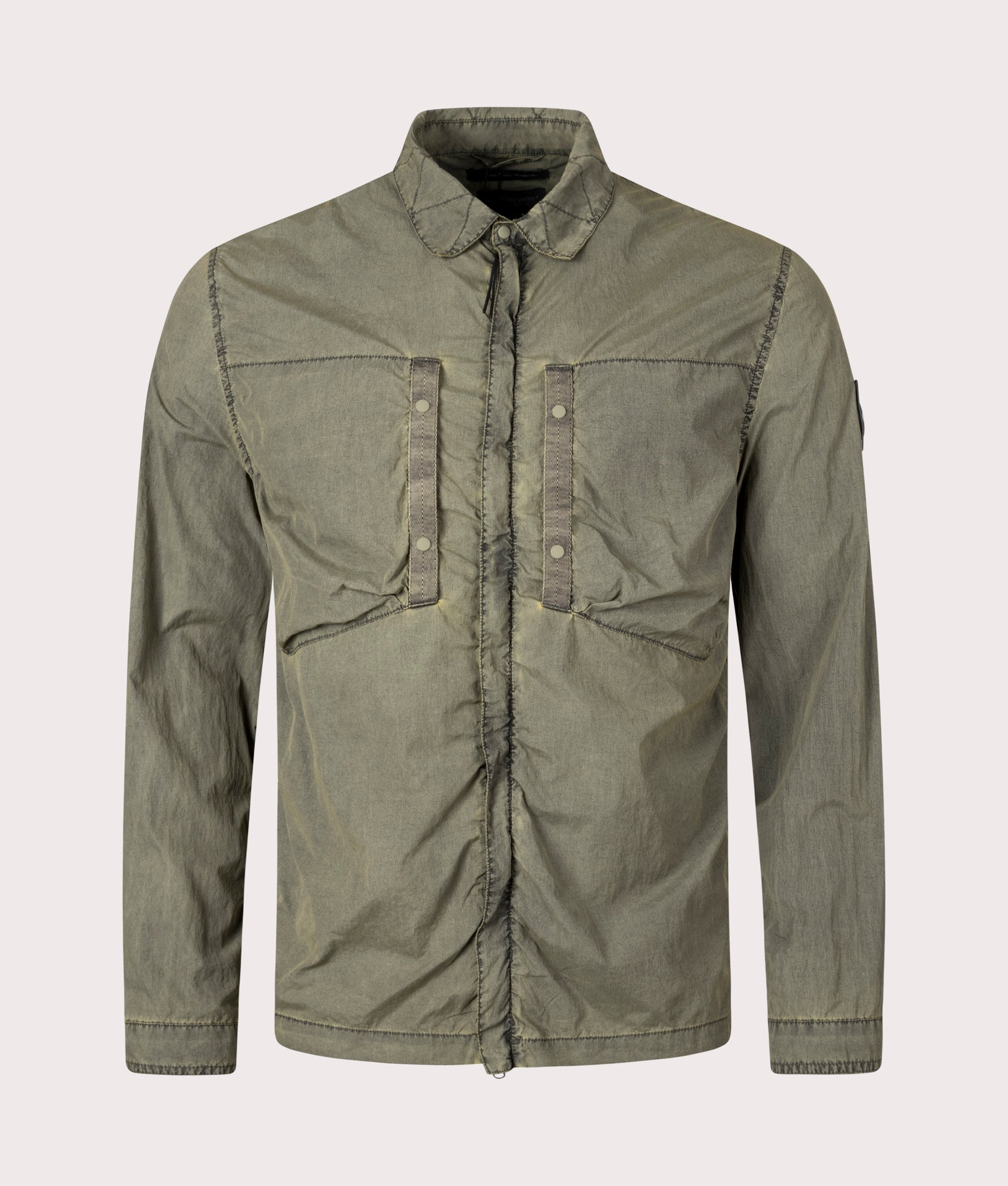 Marshall artist Terra Overshirt in 005 Khaki front shot at EQVVS