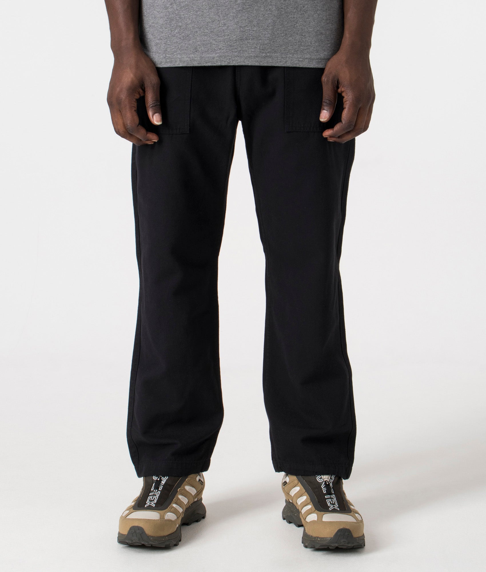 Service Works Canvas Chef Pants in Black at EQVVS. Front shot. 