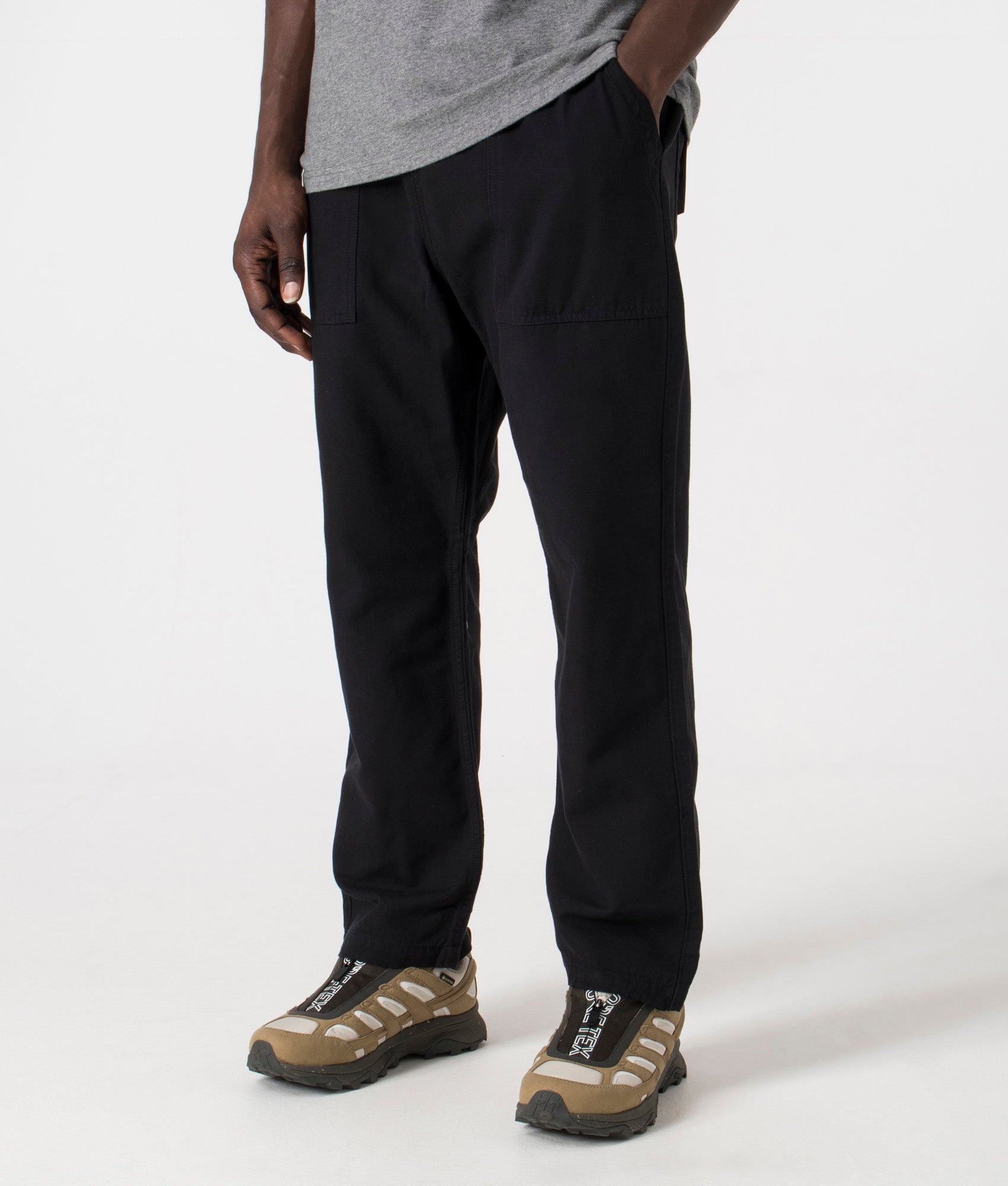Service Works Canvas Chef Pants in Black at EQVVS angle shot. 